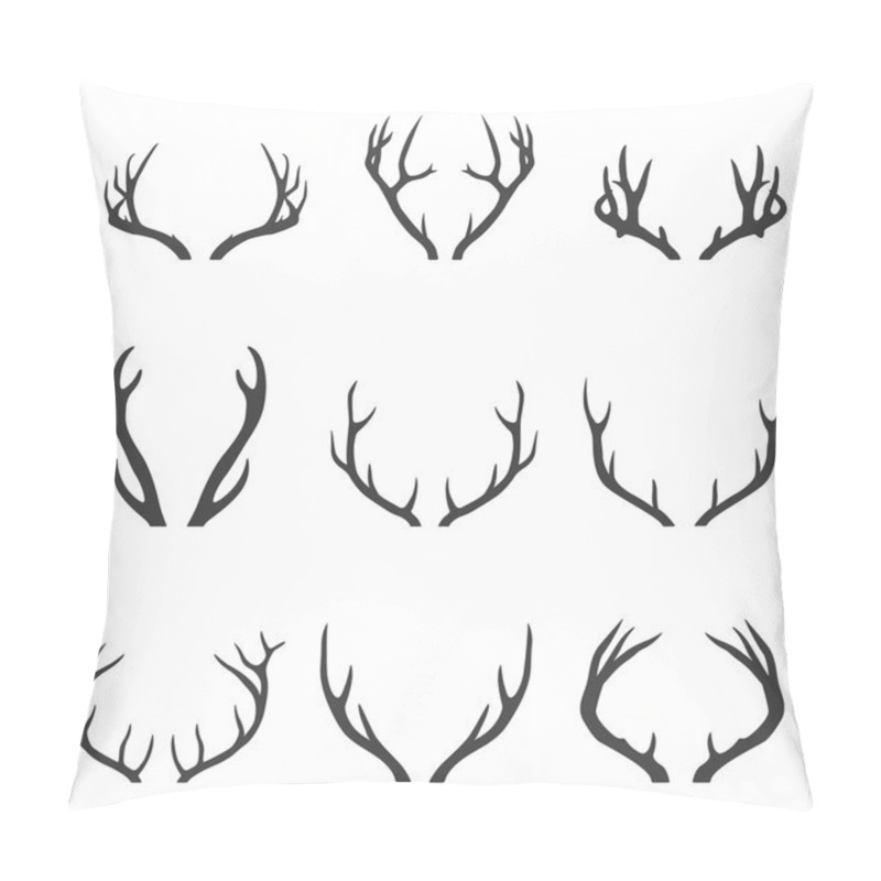 Personality  Set Of Deer Horns Pillow Covers