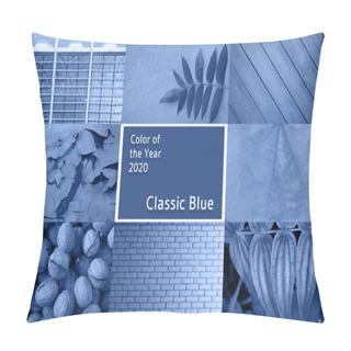 Personality  Collage On Color Of 2020 Concept. Pillow Covers