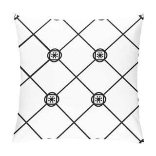 Personality  Seamless Geometric Tile Pattern Black And White Pillow Covers