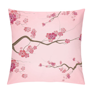Personality Branches With Pink Spring Flowers Pillow Covers