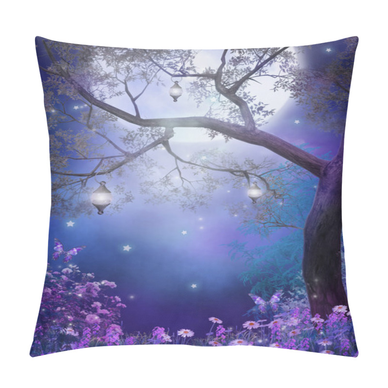 Personality  Purple meadow pillow covers