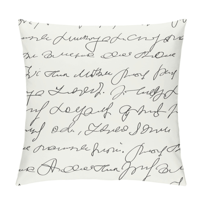 Personality  Vector seamless abstract handwritten text pattern pillow covers