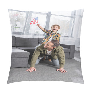 Personality  Family Piggybacking At Home Pillow Covers