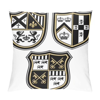 Personality  Classic Heraldic Emblem Crest Shield Pillow Covers