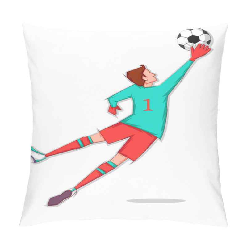 Personality  Football Player Playing Soccer Tournament Pillow Covers