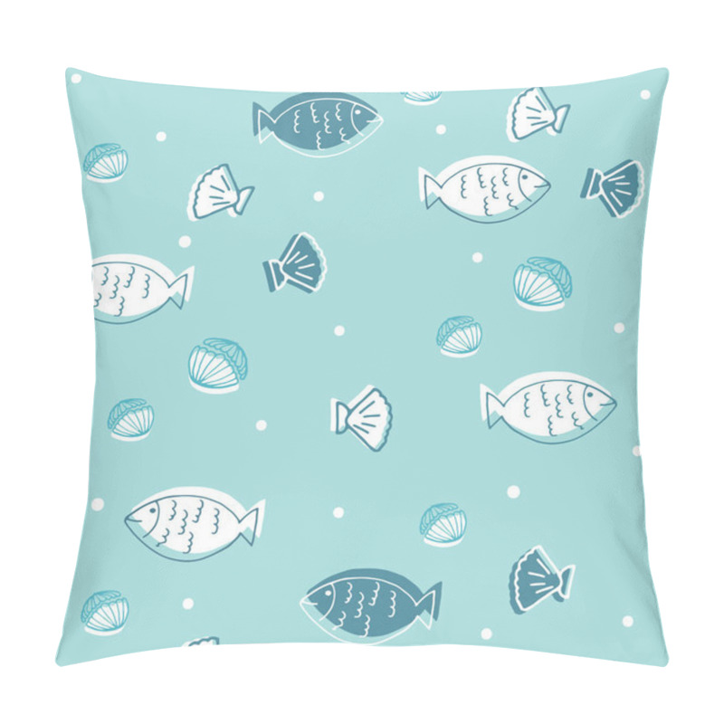 Personality  Seafood hand drawn seamless pattern pillow covers
