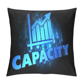 Personality  Capacity Concept On Dark Digital Background. Pillow Covers