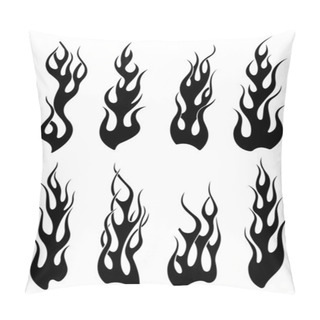 Personality  Set Of Black Tribal Flames Pillow Covers