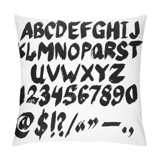 Personality  Alphabet Letters. Hand Drawn Illustration Pillow Covers