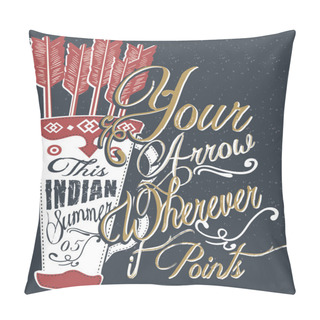 Personality  Ethnic Indian Tribes Sketch Decorative Elements Pillow Covers