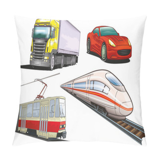 Personality  Land Transportation Pillow Covers