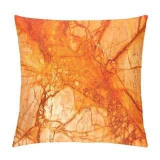 Personality  Orange Numidian Sanguine Marble, Cracks Full Frame Pillow Covers