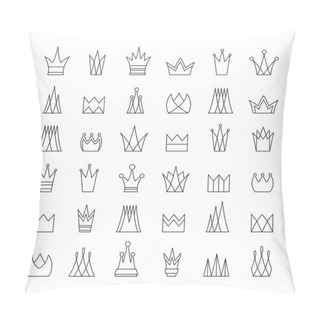 Personality  Set Of Flat Contour Crowns.  Pillow Covers