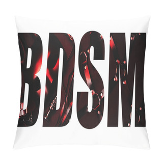 Personality  Creative BDSM Lettering On A White Background Pillow Covers