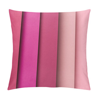 Personality  Pattern Of Overlapping Paper Sheets In Pink And Magenta Tones Pillow Covers