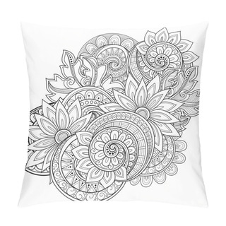 Personality  Abstract Monochrome Floral Background Pillow Covers