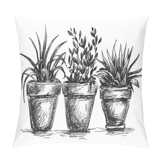 Personality  Flower Pots Pillow Covers