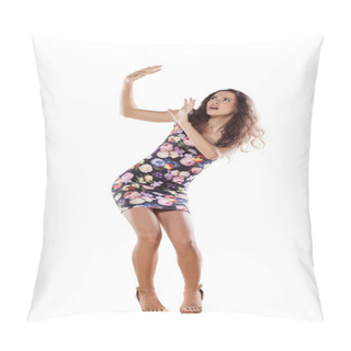 Personality  Girl In Defensive Position Pillow Covers
