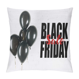 Personality  Shiny Black Balloons Pillow Covers