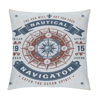 Personality  Vintage Nautical Navigator Typography Pillow Covers