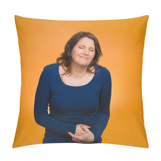 Personality  Woman Having Stomach Pain Pillow Covers