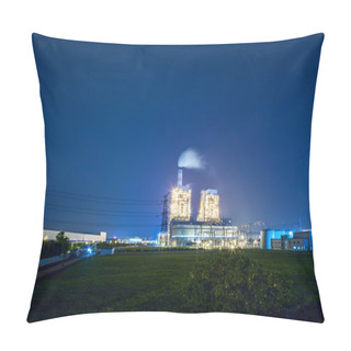 Personality  Thermal Power Station Near A High Way Road Pillow Covers