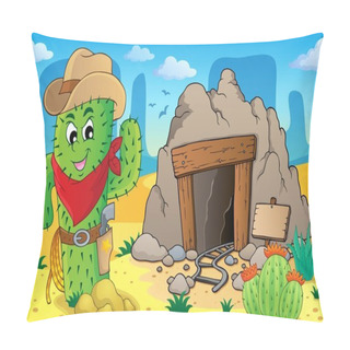 Personality  Desert With Old Mine Theme 6 Pillow Covers