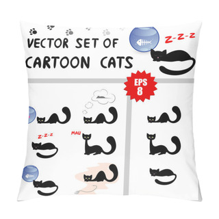 Personality Cute Black Cats Pillow Covers