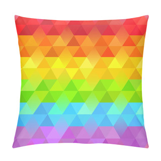 Personality  Vibrant Spectrum Polygonal Texture Pillow Covers