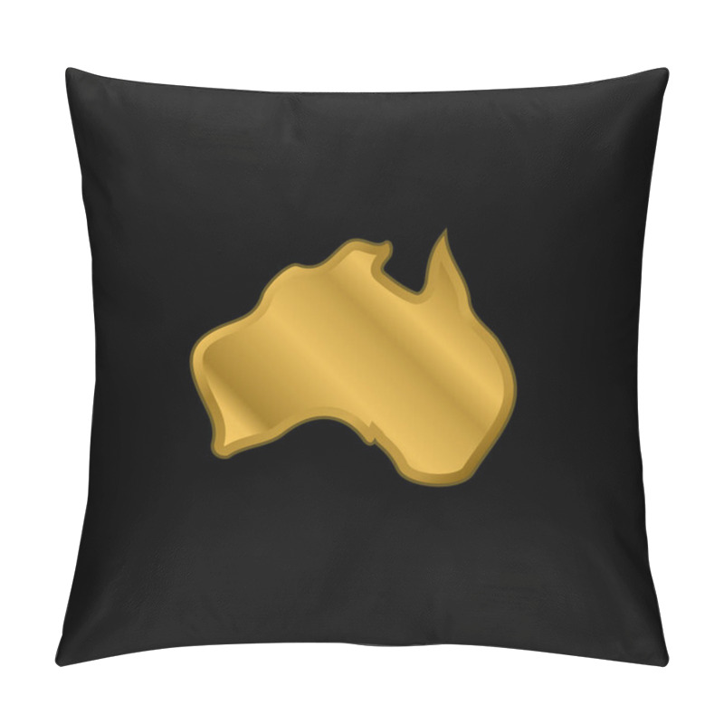 Personality  Australia Gold Plated Metalic Icon Or Logo Vector Pillow Covers