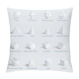 Personality  Sphere And Geometric Shapes On Vector Illustration Pillow Covers