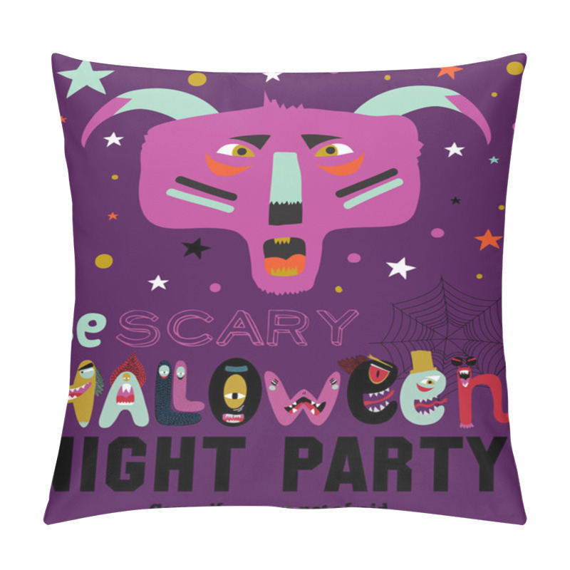 Personality  Happy Halloween party card pillow covers