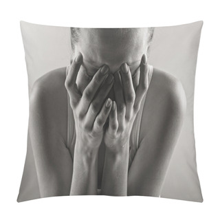 Personality  Young Crying Woman Pillow Covers