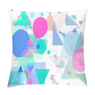 Personality Abstract Embossed & Random Circle, Square. Backdrop, Illustratio Pillow Covers