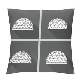 Personality  Geodesic Dome Vector Flat Pillow Covers
