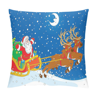 Personality  Sleigh Of Santa Claus Pillow Covers