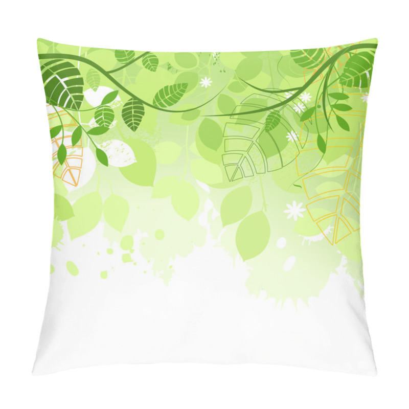 Personality  Spring green leaves vector background pillow covers