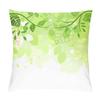 Personality  Spring Green Leaves Vector Background Pillow Covers
