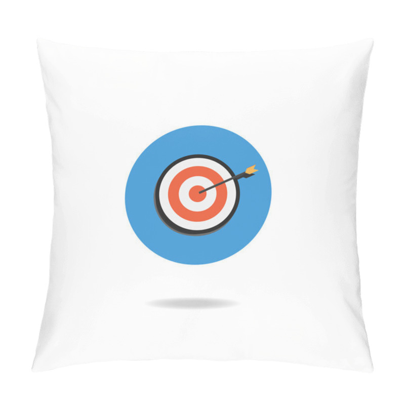 Personality  Vector Of Business Target Icon On White Background Pillow Covers