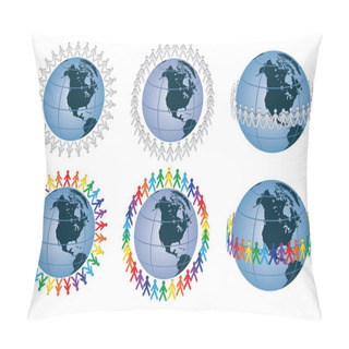 Personality  Around The Globe Pillow Covers