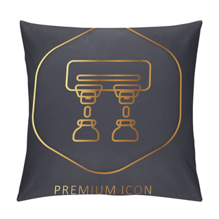 Personality  Assembly Line Golden Line Premium Logo Or Icon Pillow Covers