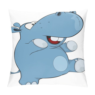 Personality  Cute Hippopotamus Pillow Covers