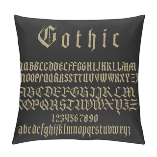 Personality  Distressed Vintage Serif Font With Levels Of Distression Pillow Covers