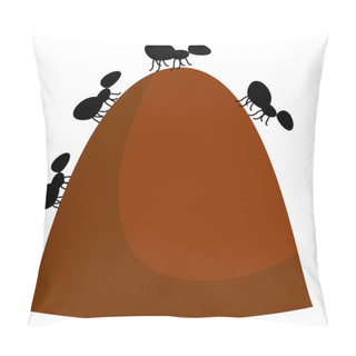Personality  Anthill, Illustration, Vector On White Background. Pillow Covers