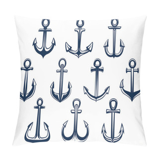 Personality  Heraldic Set Of Marine Ships Anchors Pillow Covers