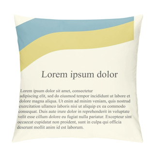 Personality  Ukraine Flag Background. Yellow, Blue Flag On Light Pink Background, Grey Lorem Ipsum, Vector Pillow Covers