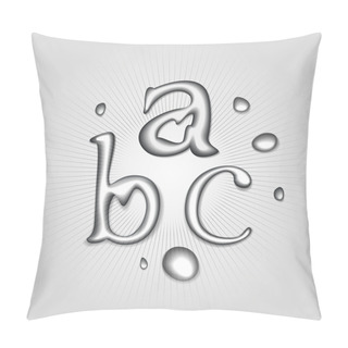 Personality  Vector Water Letters A, B, C. Pillow Covers