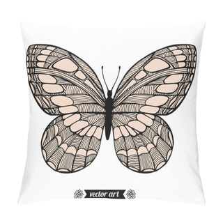 Personality  Outline Monochrome Butterfly Pillow Covers