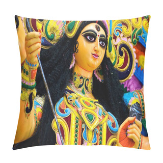 Personality  Goddess Durga As Daughter Uma On Durga Puja , Calcutta Kolkata , West Bengal , India Pillow Covers