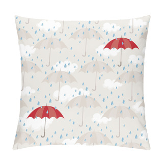 Personality  Seamless Pattern With Umbrellas Pillow Covers